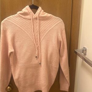 100% cashmere hoodie sweater new with tags. Small.
